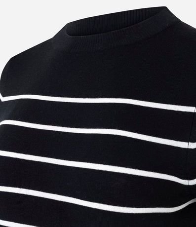 Blusa Manga corta en Punto con Estampa Rayada 6