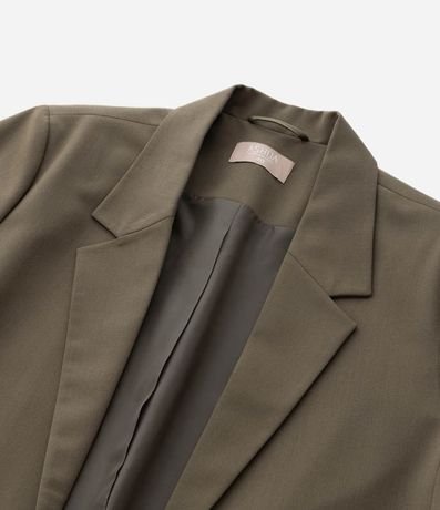 Blazer Alargado en Crepé con Manga Fruncida Curve & Plus Size 4
