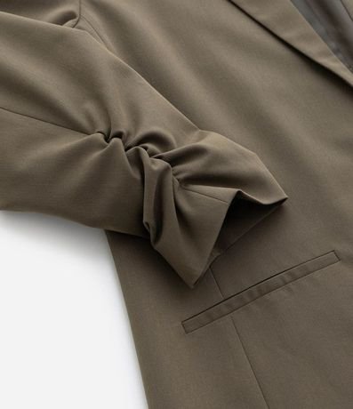 Blazer Alargado en Crepé con Manga Fruncida Curve & Plus Size 5