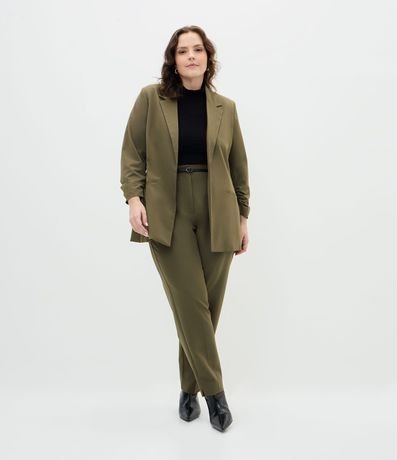 Blazer Alargado en Crepé con Manga Fruncida Curve & Plus Size 2
