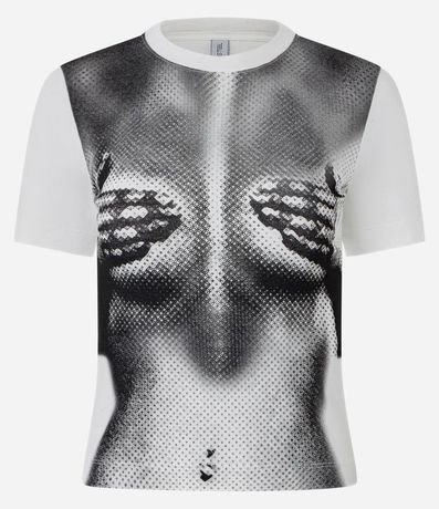 Blusa New T-shirt en Algodón con Estampa Cuerpo 4