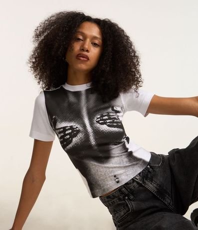Blusa New T-shirt en Algodón con Estampa Cuerpo