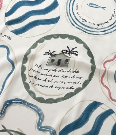 Pañuelo en Satén con Estampado Tropical Brasilidades 2