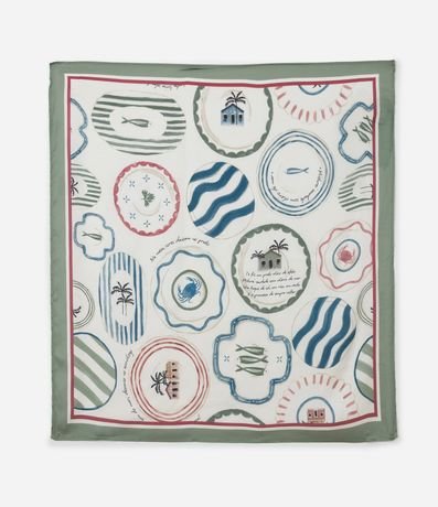 Pañuelo en Satén con Estampado Tropical Brasilidades 4