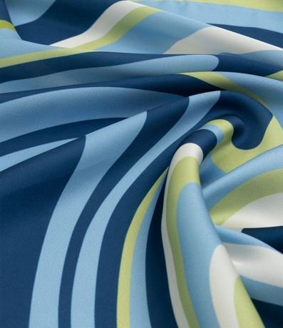 Pañuelo Quadrado en Satén con Estampado de Rayas 3