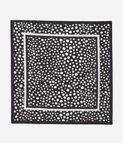 Pañuelo Triangular en Satén con Estampado Puntos 2