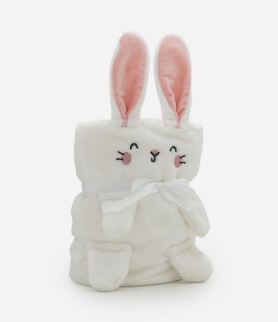 Cobertor Infantil en Plush con Bordado de Conejito – Talle U