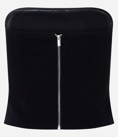 Blusa Sin Breteles con Aplicación de Ojale Metálicos 6