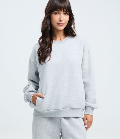 Buzo Básico Cerrado en Algodón con Felpa