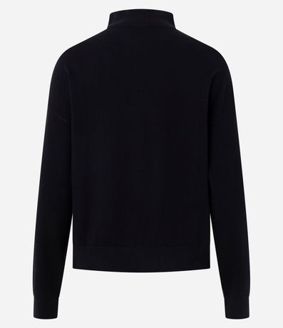 Suéter Básico en Punto con Cremallera en el Cuello 3