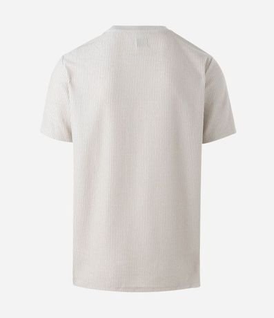 Remera en Algodón Acanalada con Cuello Redondo 5