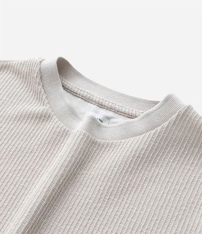 Remera en Algodón Acanalada con Cuello Redondo 7