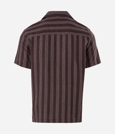 Camisa Manga Corta Jacquard con Raya y Textura 6