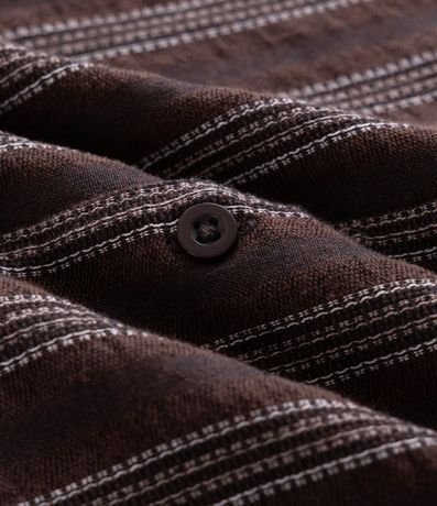Camisa Manga Corta Jacquard con Raya y Textura 7