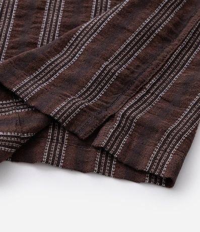 Camisa Manga Corta Jacquard con Raya y Textura 8