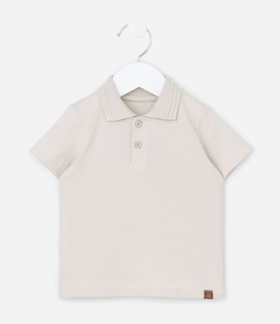Remera Polo Infantil en Piquet Texturizado - Talle RN a 18 Meses