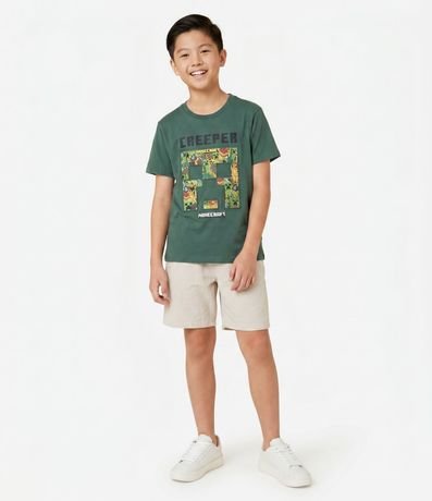 Remera Infantil con Estampado en Alto Relieve Minecraft – Talle 5 a 14 años