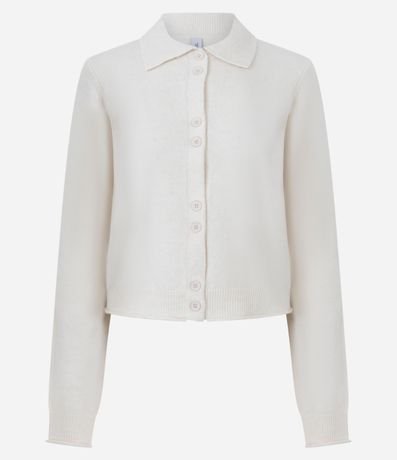 Saco en Tricot con Cuello Polo