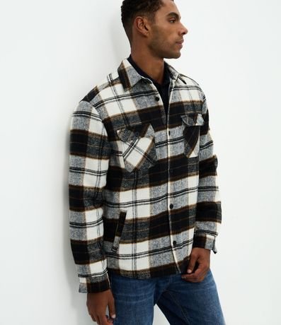 Campera en Franela de Cuadros con Forro