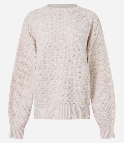 Buzo en Punto con Detalle en el Cuello y Puños 5