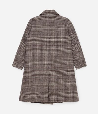 Saco Sobretodo en Polivelour con Estampa de Cuadros Curve & Plus Size 6