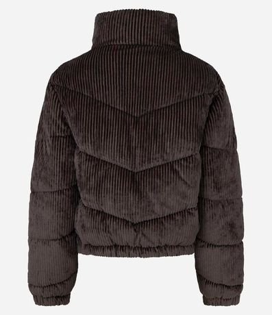 Jaqueat Puffer en Terciopelo Cotelê con Cuello Alto 3