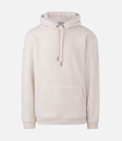 Buzo Cerrado en Fleece con Capucha y Bolsillo Canguro