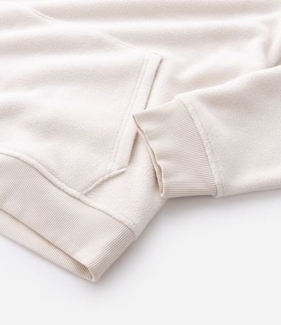 Buzo Cerrado en Fleece con Capucha y Bolsillo Canguro 4