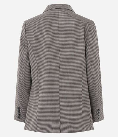 Blazer Sastre de Cuadros Regular con Botones Delanteros 3