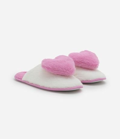 Pantufla Aberta con Aplicación De Corazón 2