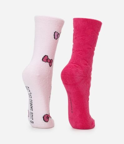 Kit 02 Medias con Estampado Hello Kitty y Embossed Lazo 3