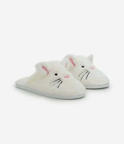 Pantufla Ojota con Bordado y Orejitas de Conejo 1