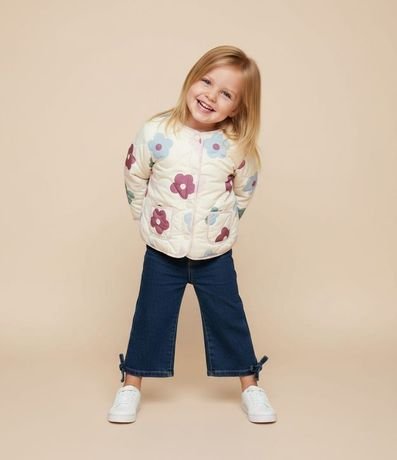 Campera Infantil Floral en Microfibra - Talle 1 a 6 años