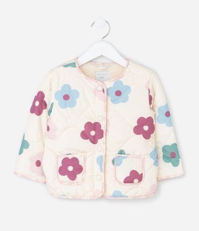 Campera Infantil Floral en Microfibra - Talle 1 a 6 años 2