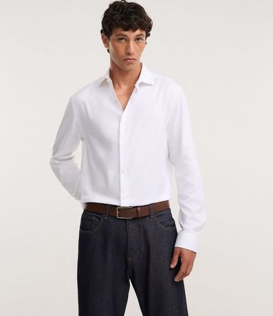 Kit 02 Cintos en Cuero Liso con Hebilla Metálica 8