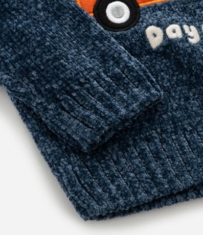 Suéter Infantil en Chenille con Oso de Carro – Talle 1 a 5/6 años 4