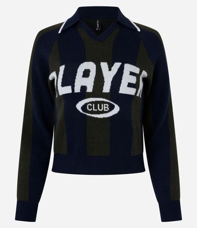 Buzo Retilínea Listrado Cuello Polo Player Club 5