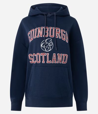 Algodón College Canguro con Lettering Edinburgh Scotland