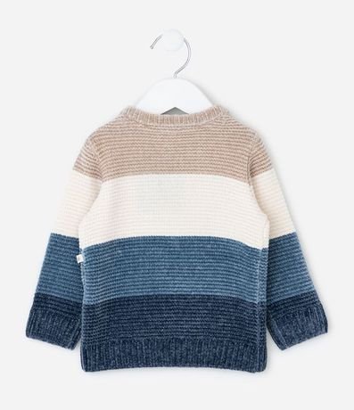 Saco Infantil en Punto Chenille con Bloques de Colores – Talle 0 a 18 Meses 3