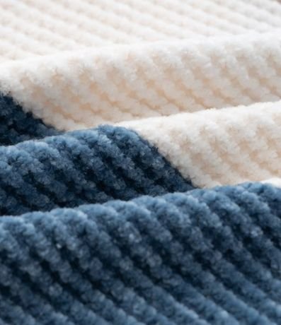 Saco Infantil en Punto Chenille con Bloques de Colores – Talle 0 a 18 Meses 4