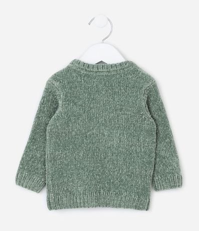 Saco Infantil en Punto Chenille con Bordado Trator – Talle 0 a 18 Meses 2