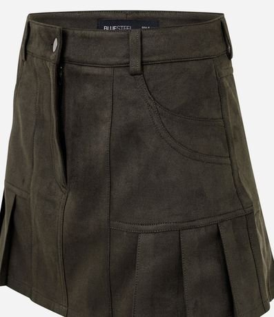 Short Pollera en Gamuza con Plegado en el Ruedo 6