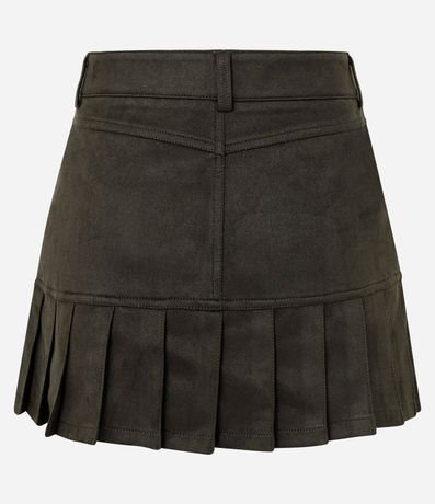 Short Pollera en Gamuza con Plegado en el Ruedo 7