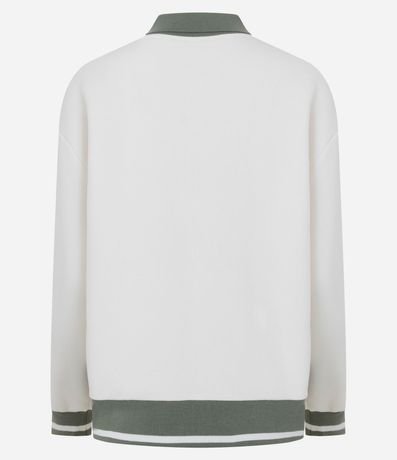 Buzo Algodón College con Lettering Savage y Cuello Polo 6