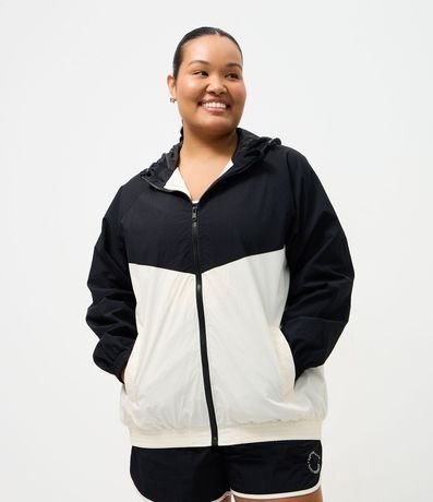Campera Corta Viento Deportiva Bicolor Curve & Plus Size 1