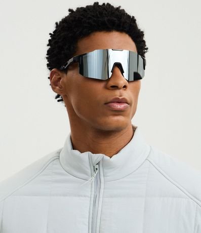 Campera Acolchonada Deportiva con Textura Cuadriculada y Cremallera Delantera 3