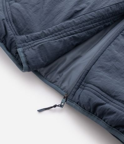 Campera Acolchonada Deportiva con Textura Cuadriculada y Cremallera Delantera 7