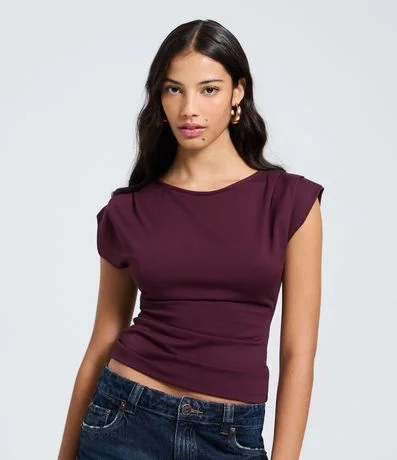 Blusa en Viscosa con Pliegues en los Hombros 1