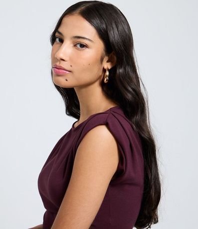 Blusa en Viscosa con Pliegues en los Hombros 3