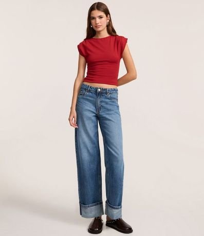 Blusa en Viscosa con Pliegues en los Hombros 2
